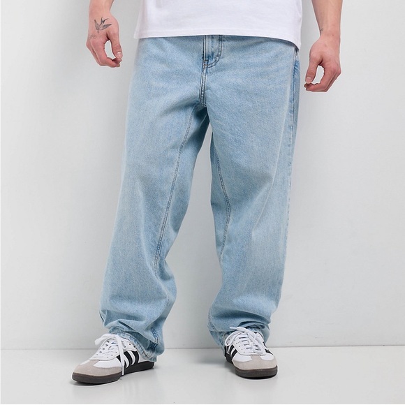 Men Jeans Empyre Loose Fit Light Acid Wash Skate Jeans size 33 - Picture 1 of 11